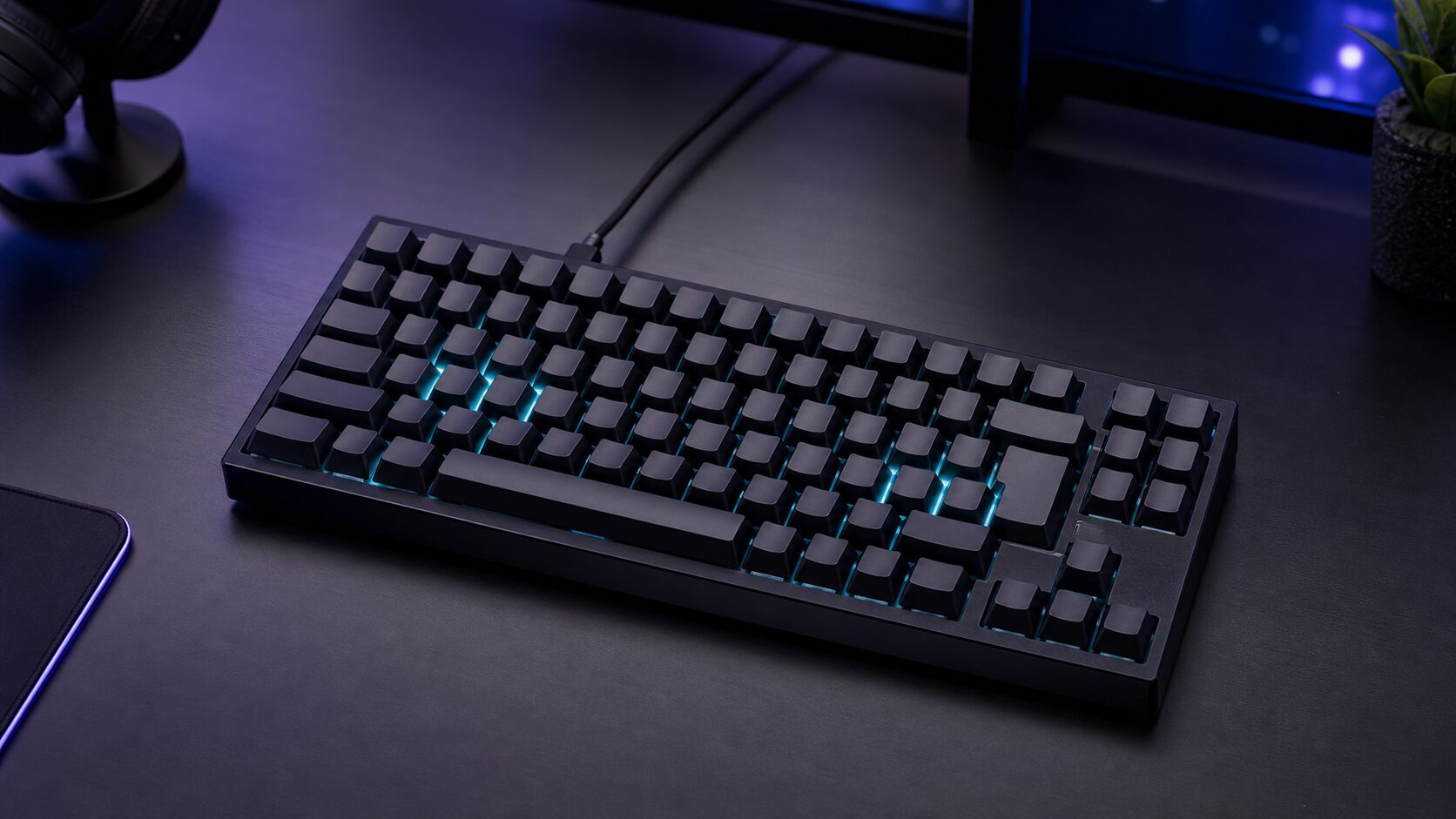 ラピッドトリガー対応のテンキーレスゲーミングキーボード